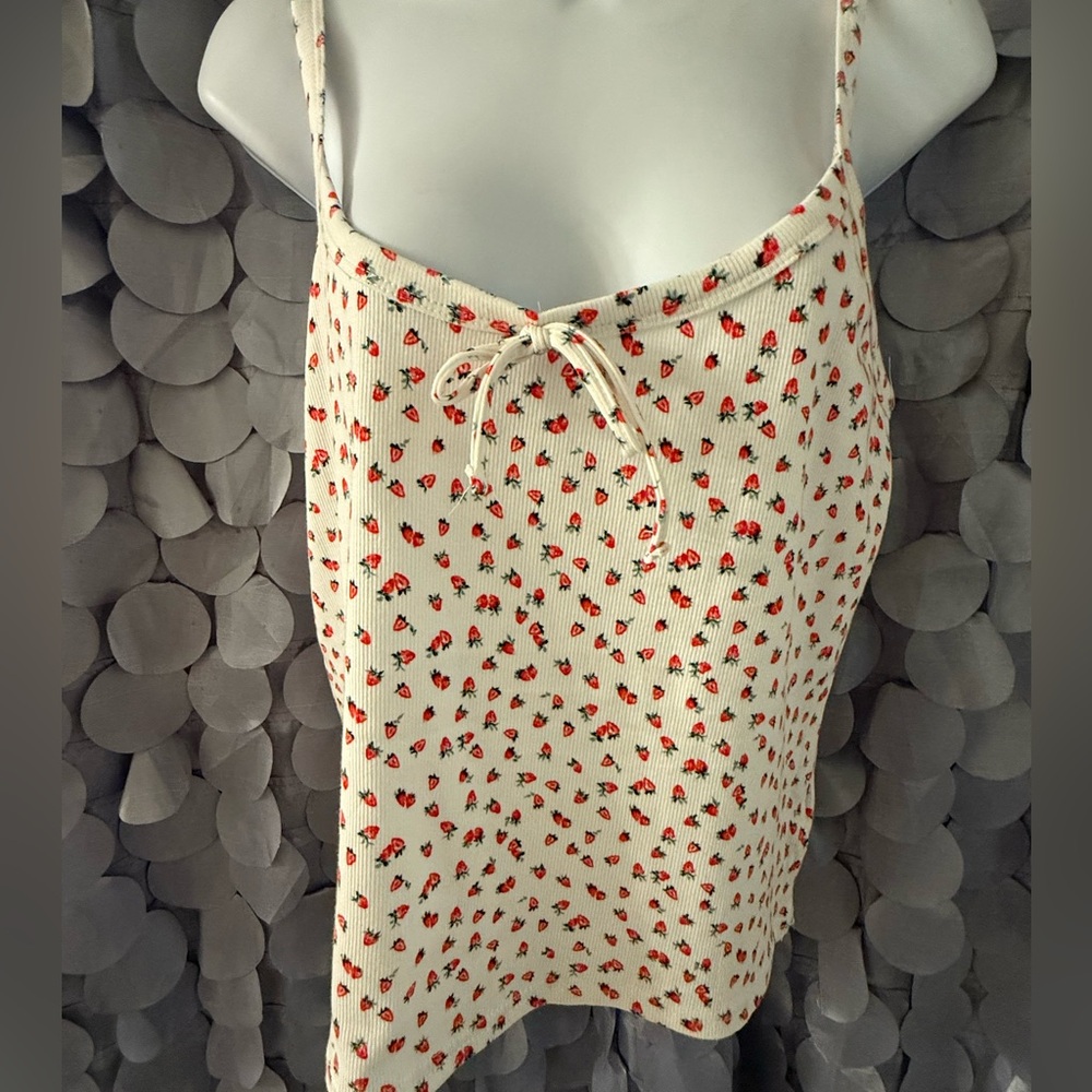 Floral Print Cream Camisole Top